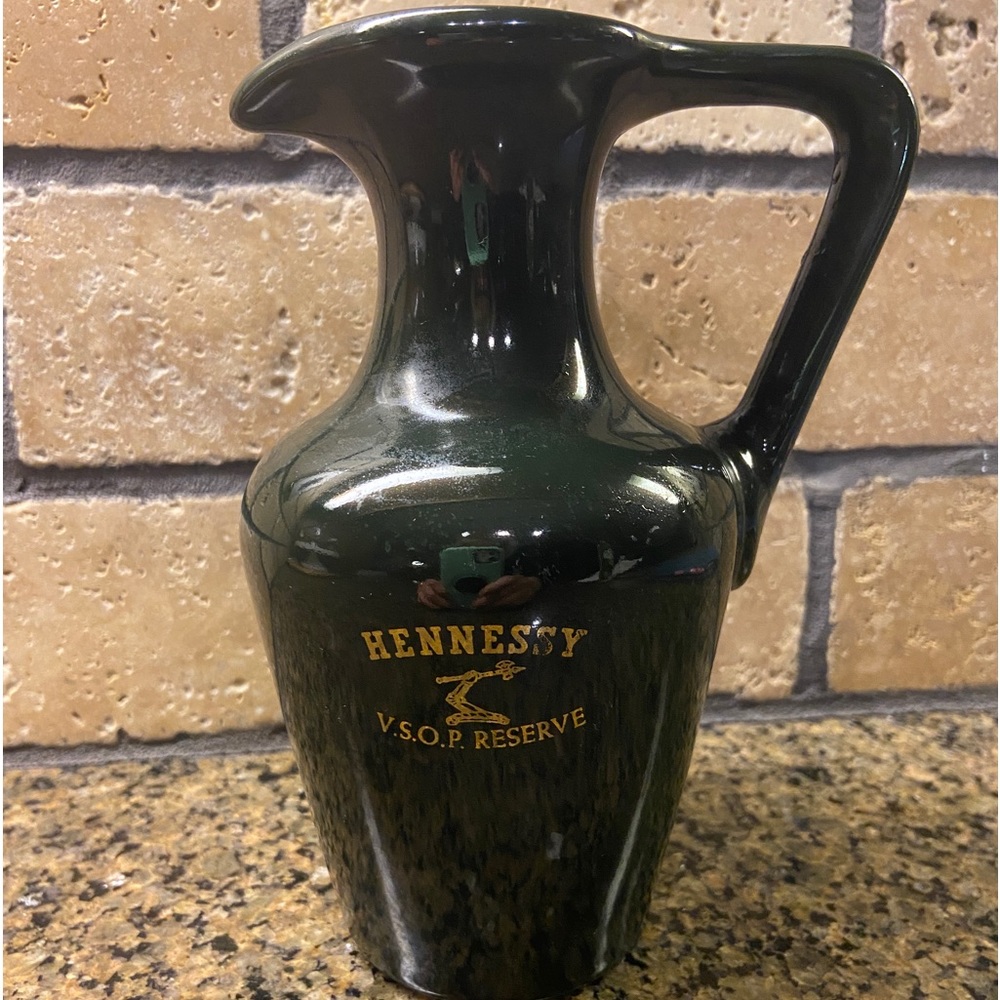 Hennessy V.S.O.P. Reserve" Dark Green Pitcher - 7" Tall